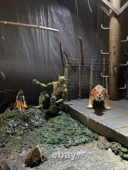 112 Modular Urban Abandoned Shack Diorama. Utility Electric Pole. Camp Fire