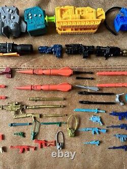 166 VINTAGE GI JOE HASBRO 1980 90s WEAPONS ACCESSORIES MACHINE GUNS MISSILES ETC