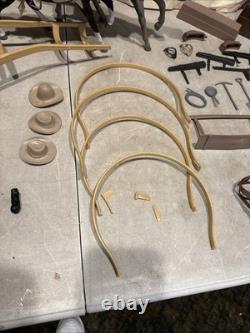 1966 BONANZA ALL 4 Action Figures With Horses BEN, JOE, HOSS, OUTLAW Wagon MORE