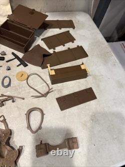 1966 BONANZA ALL 4 Action Figures With Horses BEN, JOE, HOSS, OUTLAW Wagon MORE