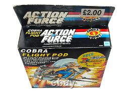 1980's HASBRO ACTION FORCE GI JOE 6681 COBRA FLIGHT POD FACTORY TAPE SEALED