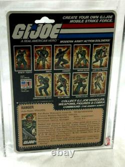 1982 GI Joe ARAH Ranger Stalker Figure 9 Back Cardback Graded AFA 85 Sealed