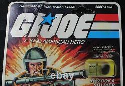 1982 GI Joe Zap Bazooka Soldier STRAIGHT ARM 11-Back Action Figure MOC Vintage