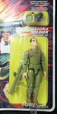 1982 GI Joe Zap Bazooka Soldier STRAIGHT ARM 11-Back Action Figure MOC Vintage