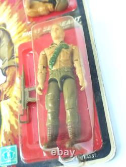1983 Hasbro Gi Joe First Sergeant Duke V1 Peach Card Mosc + Acrylic Case