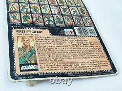 1983 Hasbro Gi Joe First Sergeant Duke V1 Peach Card Mosc + Acrylic Case