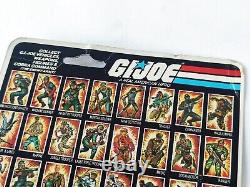 1983 Hasbro Gi Joe First Sergeant Duke V1 Peach Card Mosc + Acrylic Case