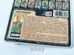 1983 Hasbro Gi Joe First Sergeant Duke V1 Peach Card Mosc + Acrylic Case