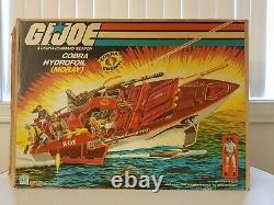 1985 GI Joe Cobra Moray Hydrofoil Boat withBox Sticker sheet Almost Complete
