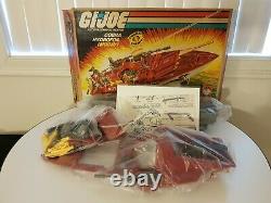 1985 GI Joe Cobra Moray Hydrofoil Boat withBox Sticker sheet Almost Complete