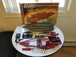 1985 GI Joe Cobra Moray Hydrofoil Boat withBox Sticker sheet Almost Complete