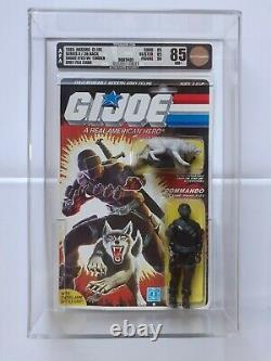 1985 Hasbro G. I. Joe Snake Eyes WithTimber! MOC AFA 85 NM+ 36 Back! V2 Visor