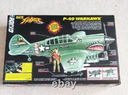 1994 Hasbro Gi Joe Sgt Savage P-40 Warhawk Plane Misb Factory Sealed & Rare