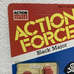 ACTION FORCE G I JOE Vintage Man Palitoy Enemy Black Major Figure MOC rare