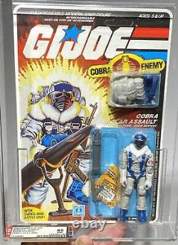 AFA 85 G I JOE Hasbro 1985 Snow Serpent Series 4- 34-back 85-80-85 Peach FC NM+