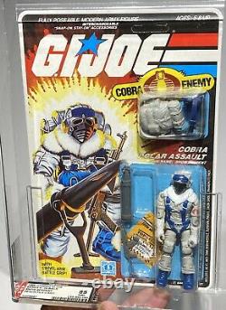 AFA 85 G I JOE Hasbro 1985 Snow Serpent Series 4- 34-back 85-80-85 Peach FC NM+