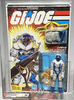 AFA 85 G I JOE Hasbro 1985 Snow Serpent Series 4- 34-back 85-80-85 Peach FC NM+