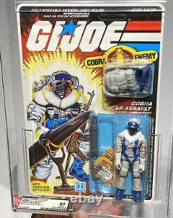 AFA 85 G I JOE Hasbro 1985 Snow Serpent Series 4- 34-back 85-80-85 Peach FC NM+