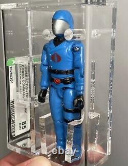 AFA 85 Loose G I JOE 1982 Cobra Commander Straight Arm HK Case Fresh NM+ Rare