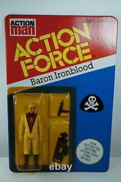 Action Force G I JOE Vintage 1983 Palitoy Enemy Baron Ironblood Figure MOC