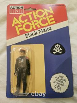 Action Force G I JOE Vintage Man Palitoy Enemy Black Major Figure MOC