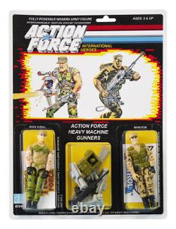 Action Force / GI Joe AF Heavy Machine Gunners Rock n Roll & Repeater MOC Carded