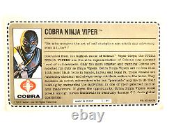 Action Force GI Joe Cobra? NINJA VIPER FILE CARD UNCUT? Figure Hasbro Vintage