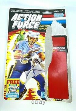 Action force GI Joe Shipwreck with card not complete but gun, parrot and handle