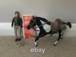 Bonanza Little Joe action figure and horse. Vintage. Made by Palitoy