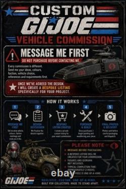 CUSTOM G. I. JOE VEHICLE COMMISSION Choose Any Vehicle vintage collectible