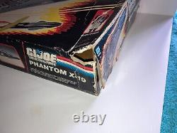 G. I. JOE Phantom X-19 1988 and box missing some parts