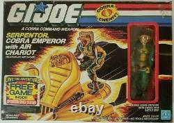 G. I. JOE SERPENTOR with'NEW SEALED BAGS AIR CHARIOT' in box. ARAH HASBRO 1986