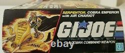 G. I. JOE SERPENTOR with'NEW SEALED BAGS AIR CHARIOT' in box. ARAH HASBRO 1986