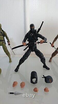 G. I Joe Articulated Icons Ninja Figures Bundle Black Green Brown Fuedal Series