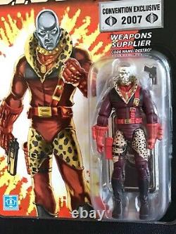 G I Joe Destro (Pimp Daddy) 25th Anniversary Comic Con Exclusive Silver Head MOC