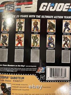 GI JOE 25th anniversary Cobra Saboteur Code Name FireFly