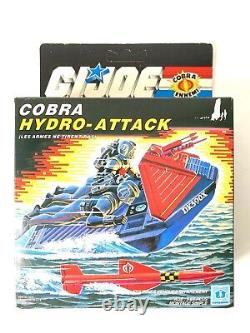 GI JOE Action Force? COBRA HYDRO-SLED 100% BOX? Vintage Figure Hasbro 1986