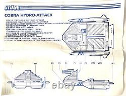 GI JOE Action Force? COBRA HYDRO-SLED 100% BOX? Vintage Figure Hasbro 1986