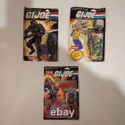 GI JOE FUNSKOOL 3xCarded Figures Cobra Night Viper, Cobra EEL & T. A. R. G. A. T