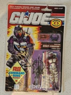GI JOE Night Creeper Action Figure Reseal On Original Card Hasbro 1989