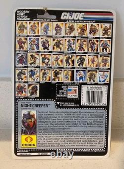 GI JOE Night Creeper Action Figure Reseal On Original Card Hasbro 1989
