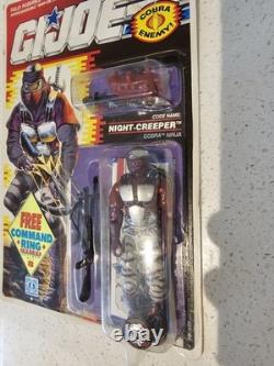 GI JOE Night Creeper Action Figure Reseal On Original Card Hasbro 1989