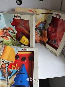 GI JOE Polistil Action Team 1975 X 3 carded Accessories