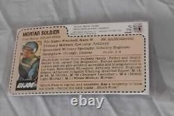 GI JOE VINTAGE SHORT-FUZE 1983 Redback File Card version 2 baggie Sealed