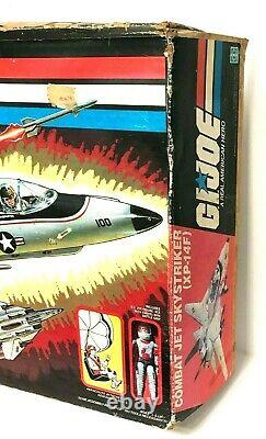 GI Joe 1983 Skystriker XP 14F Combat Jet Complete With Ace Pilot & Original Box