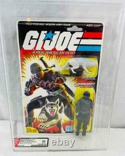GI Joe 1985 AFA 85 V2 Snake Eyes with Timber Action Figure MOSC MOC 85/85/90
