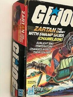 GI Joe ARAH Zartan with Box Swamp Skier Chameleon 1984 Complete Hasbro Vintage MIB