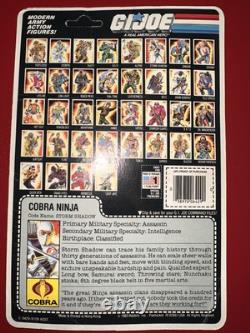 GI Joe Action Force Hasbro Storm Shadow Unpunched File Card Vintage