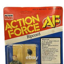 GI Joe, Action Force Ripcord MOC by Palitoy card qute worn