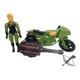 GI Joe Action Force Z Force Rapid Fire Motorcycle & Quarrel Complete